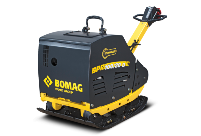 Bandeja vibrante BPR 100/80 D: Potencia de sobra para trabajos pesados de movimiento de tierras y compactación de asfalto.